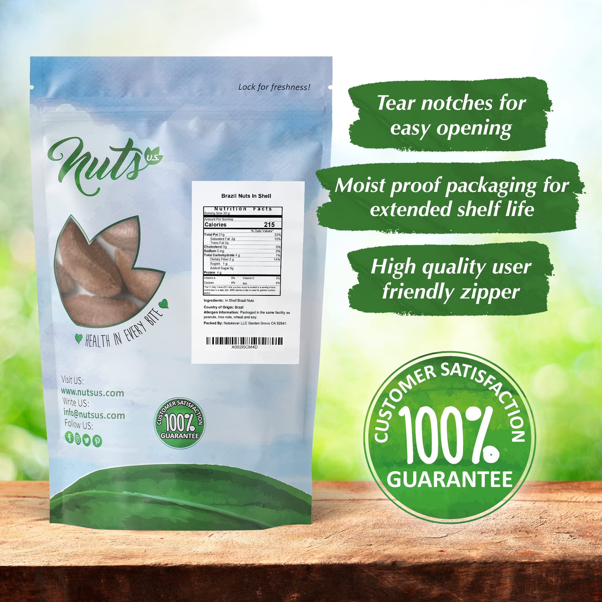Amazon.com: NUTS U.S. – Brazil Nuts In Shell | No Added Colors and